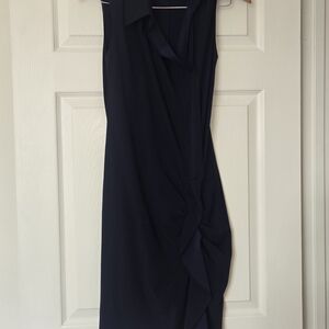 Moschino Asymmetrical Navy Dress